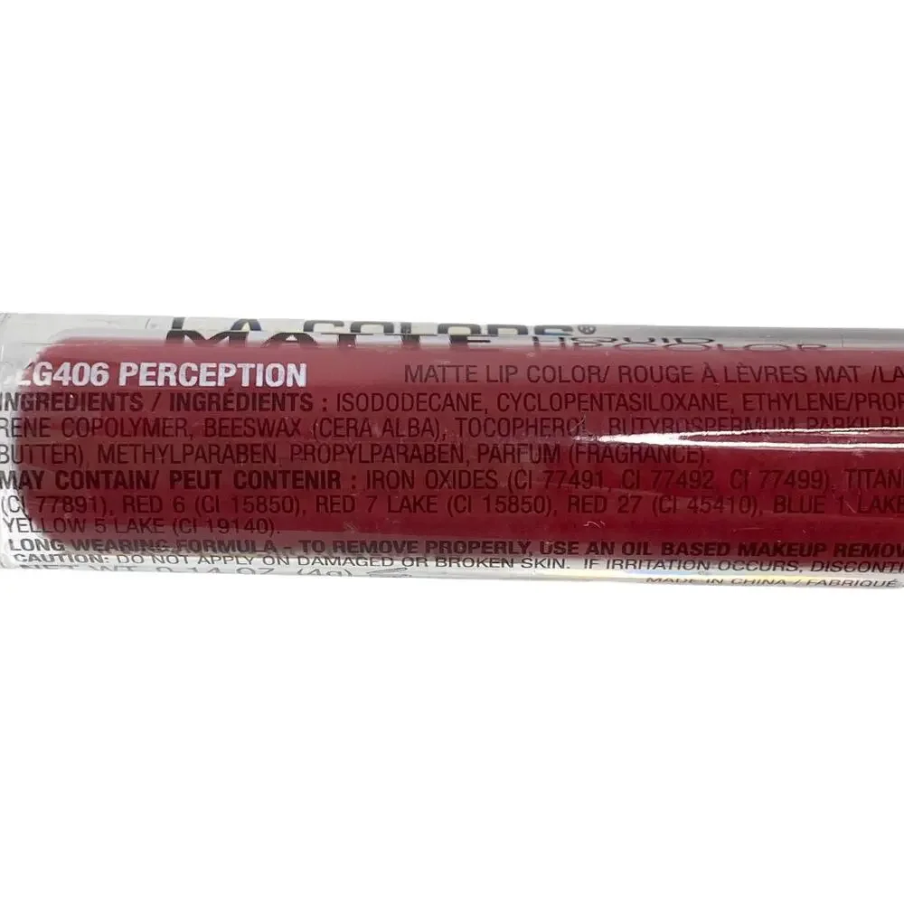 NEW L.A. Colors Matte Liquid Lip Color LG 406 Perception